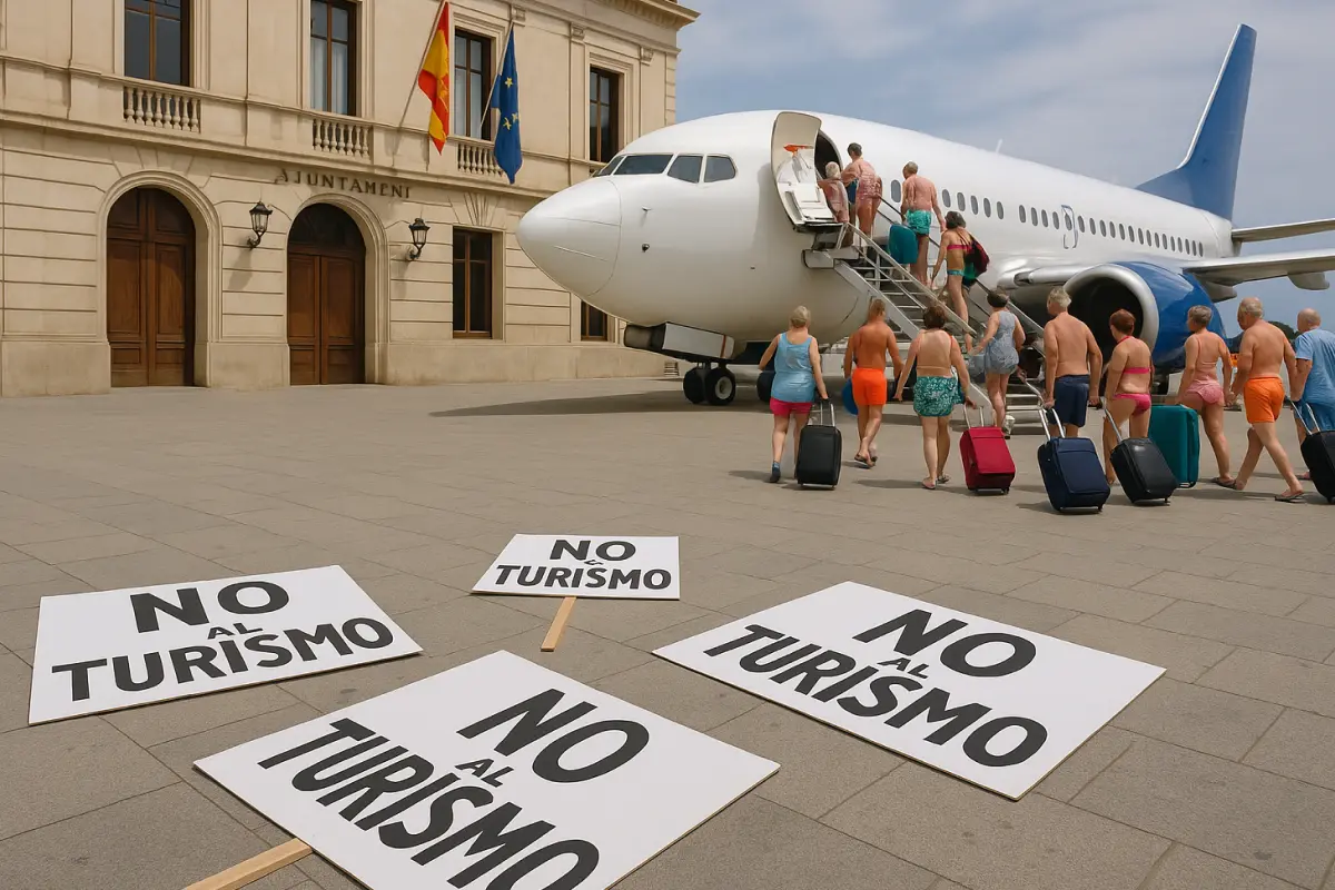 Vecinos de Badalona paran las manifestaciones contra el turismo porque les toca irse de vacaciones