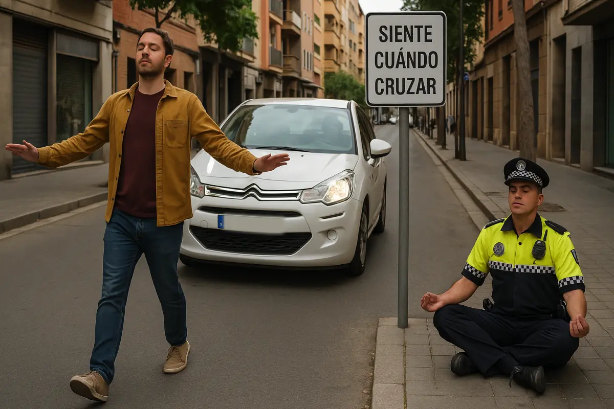 Badalona instala pasos de cebra invisibles para fomentar la intuición ciudadana